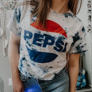 Tie-dye Pepsi Long crop T